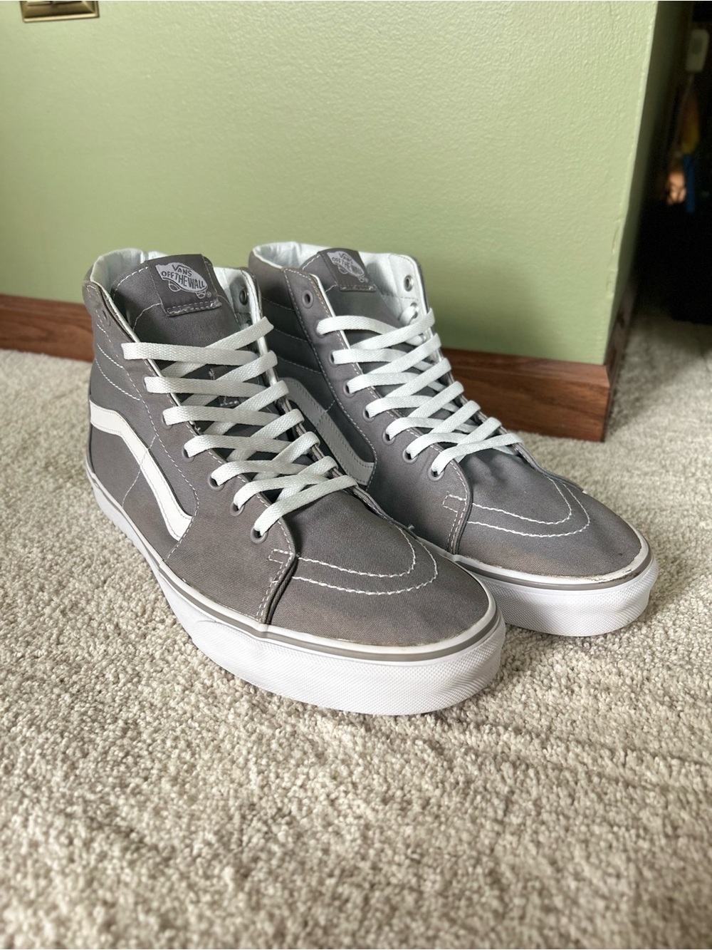 Vans Sk8-Hi Frost Grey High Top Canvas Shoes